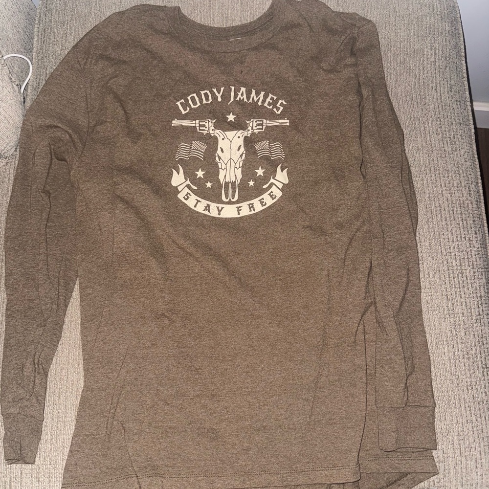 Cody James Men's Long Sleeve Graphic Tee - Brown